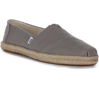 TOMS Alpargata Riciclato Vegano Elastico Espadrillas Corda Suola Grigio Da UK 3