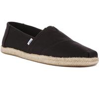 Espadrillas Toms Alpargata In Rete Elasticizzate Nere Da Uomo UK 7 - 12