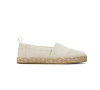 TOMS Alpargata Rope, Mocassino Basso Bambine e Ragazze, Natural Undyed Metallic Linen Stripe, 32.5 EU