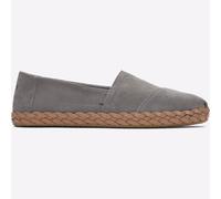Toms Alpargata Scarpe Donna Slip On Casual Designer In Pelle Grigie