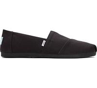TOMS Alpargata Wide, Mocassino Basso Donna, Black/Black Wide Recycled Cotton Canvas, 39 EU Larga