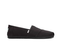 TOMS Alpargata Wide, Mocassino Basso Donna, Black/Black Wide Recycled Cotton Canvas, 43 EU Larga