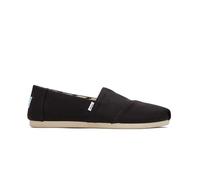 TOMS Alpargata Wide, Mocassino Basso Donna, Black Wide Recycled Cotton Canvas, 39 EU Larga