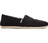 TOMS Alpargata, Mocassino Basso Donna, Black Wide Recycled Cotton Canvas, 40 EU