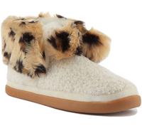 Toms Celeste Naturale Comodo Pelliccia Foderato Leopardo Pom Caldo Stivale