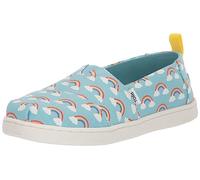 TOMS Classic Alpargata, Mocassino Basso Bambine e Ragazze, Blue Glow-in-Dark Rainbows, 38 EU