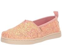 TOMS Classic Alpargata, Mocassino Basso Bambine e Ragazze, Pink Quartz Chunky Glitter, 21 EU