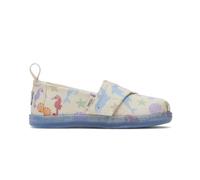 TOMS Classic Alpargata, Mocassino Basso Bambini e Ragazzi, Natural Ocean Friends Print, 26 EU