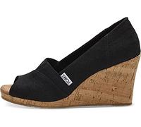 TOMS Classic Wedge, Sandalo con zeppa Donna, Nero (Nero), 37.5 EU