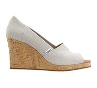 TOMS Classic Wedge, Sandalo con zeppa Donna, Off White, 43.5 EU
