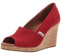 TOMS Classic Wedge, Sandalo con zeppa Donna, Rosso (Rosso), 37.5 EU