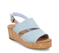 TOMS Claudine, Sandali con zeppa Donna, Pastel Blue Washed Denim, 39 EU