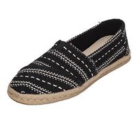 TOMS Corda Alpargata, Mocassino basso Donna, Nero, 41 EU