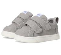 TOMS Cruz Double Strap, Sneaker con Gancio e Anello Unisex-Bambini e Ragazzi, Drizzle Grey Heritage Canvas, 3 UK Child