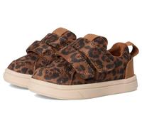 TOMS Cruz - Sneaker da Bambino e Ragazza, con Doppia Cinghia, in Microfibra, Motivo Leopardato Marrone Zucchero, Misura 38, Brown Sugar Mini Leopard Microfibra, 5 UK Child