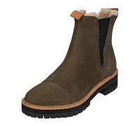 TOMS Dakota Leather Womens Black Boots, Water Resistant Tarmac Olive Oiled Nubuck, 39 EU