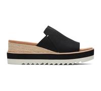 TOMS Diana Mule, Sandali con Zeppa Donna, Black Heavy Canvas, 38 EU