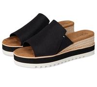 TOMS Diana Mule, Sandali con Zeppa Donna, Tela Pesante Nera, 42 EU