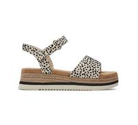 TOMS Diana, Sandali con zeppa Bambine e ragazze, Fog Flocked Mini Cheetah, 31.5 EU