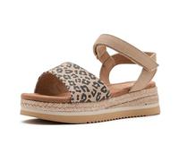 TOMS Diana, Sandali con Zeppa, Farina d'avena Piccoli Macchie Leopardo, 37.5 EU