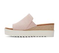 Toms Diana Sandali Platform Donna Mule Beige Con Tomaia In Tessuto Slip On