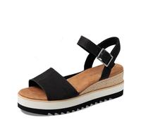 TOMS Diana Zeppe Nere Da Donna In Pelle - EUR 36.5