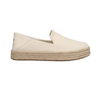 TOMS Donna Carolina Espadrillas Slip On Flats Casual - Nero, Twill Pesante Naturale Chiaro, 39 EU