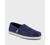 TOMS Espadrillas Alp FWD da Uomo, a Righe Blu Navy, Taglia 42, Navy Cozy Stripe, 44 EU