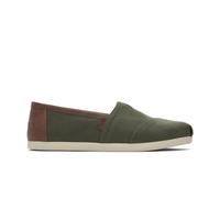 TOMS Alpargata 3.0 Vegano Pelle Bordo Slip On Espardrilles Grigio Uomo UK 7 - 12