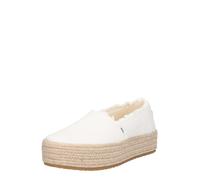 TOMS Valencia, Mocassino Basso Donna, White Canvas, 40 EU