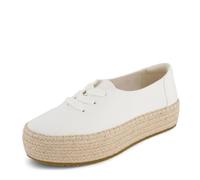 TOMS Espadrillas Valencia da Donna, con Lacci, Tela Bianca, Taglia 40