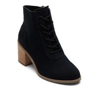 TOMS Evelyn Lace-Up, Stivaletto Donna, Black Suede, 42.5 EU