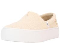 TOMS Fenix Platform Slip-On, Scarpe da Ginnastica Donna, Natural Undyed Metallic Linen Stripe, 40 EU