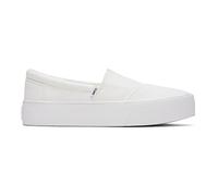 TOMS Fenix Platform Slip-On, Scarpe da Ginnastica Donna, White Washed Canvas, 40 EU