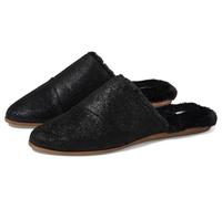 TOMS Giada, Ciabatte Donna, Pelliccia Sintetica Scamosciata Nera Metallizzata, 36 EU