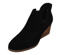 TOMS Gwen, Stivaletto Donna, Camoscio Nero, 42.5 EU