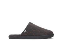 TOMS Harbor, Pantofola Uomo, Pavement Grey Quilted Cotton Rip Stop/Faux Shearling, 43 EU