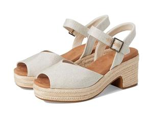 TOMS Isla Peep Toe, Sandali con Tacco Donna, Tintura per Filati Naturali, 39 EU