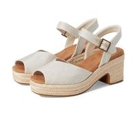TOMS Isla Peep Toe, Sandali con Tacco Donna, Tintura per Filati Naturali, 43.5 EU