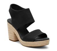 TOMS Majorca Platform, Sandali con tacco Donna, Black/Black Basket Weave, 38.5 EU