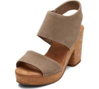 TOMS Majorca Platform, Sandali con tacco Donna, Dune Suede, 38.5 EU