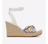 Toms Marisela Sandali Donna Casual Con Tacco Zeppa Color Bianco, Bianco