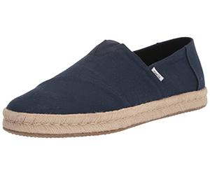 Toms Men's Alpargata Rope 2.0 Espadrille, Navy Recycled Cotton Slubby Woven, 39 EU