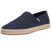 TOMS Men's Alpargata Rope 2.0 Espadrille, Navy Recycled Cotton Slubby Woven, 45 EU