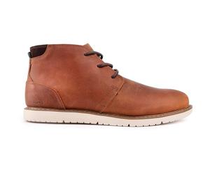 TOMS Men's Navi Chukka Boot, Topaz Brown Water Resistant Leather, 39 EU