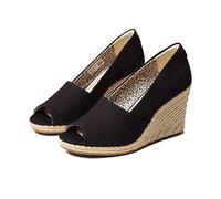 Toms Michelle - Scarpa décolleté da donna, Tela nera., 9.5