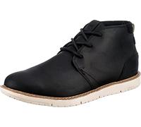 TOMS Navi Boot, stivali Chukka da uomo, Pelle nera resistente all'acqua, 41 EU