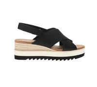 TOMS Sandali casual da donna Diana Crossover con plateau e tacco medio 2-3 pollici - nero, nero, 37 EU