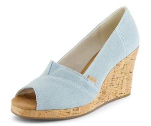TOMS, Sandali da donna in classico stile espadrillas, con zeppa, 35.5 EU
