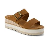 TOMS Sandalo da donna Diana Mule con fibbia con zeppa, Marrone medio., 10
